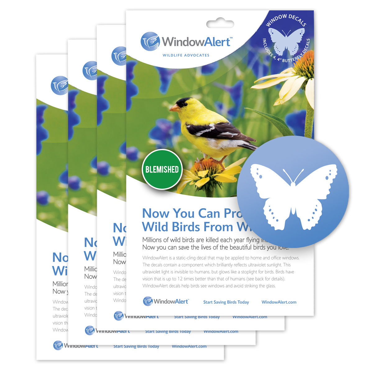 Aspen Leaf UV decals to prevent bird strikes. Bulk wholesale discount