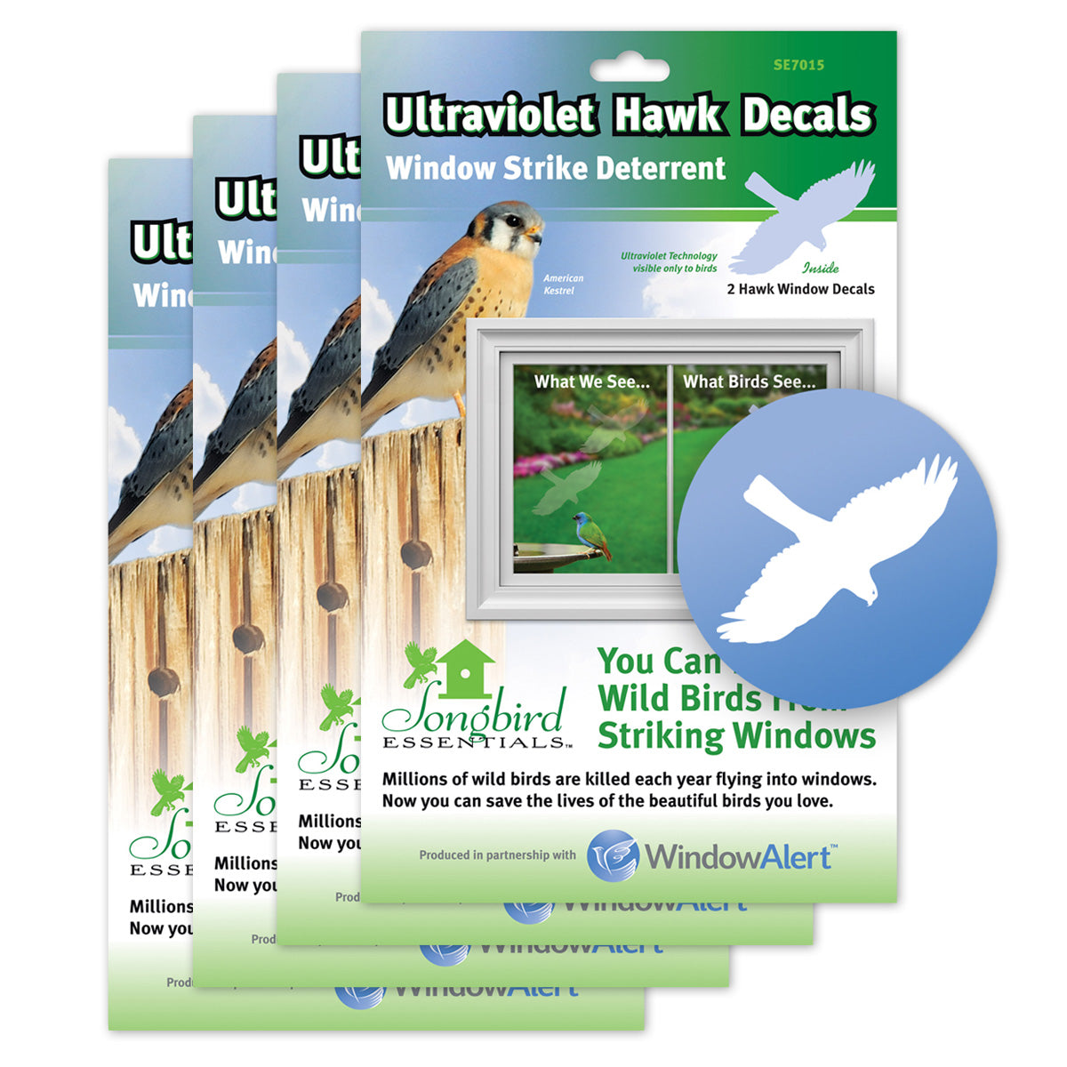 Aspen Leaf UV decals to prevent bird strikes. Bulk wholesale discount 
