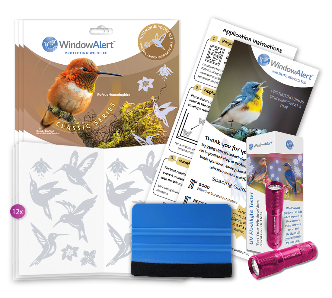 Hummingbird UV Window Decals - Classic Series