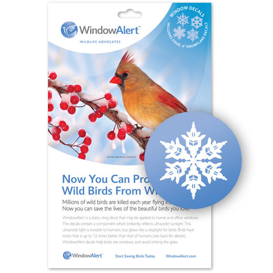 Snowflake Window Decal - Prevent Bird Strikes