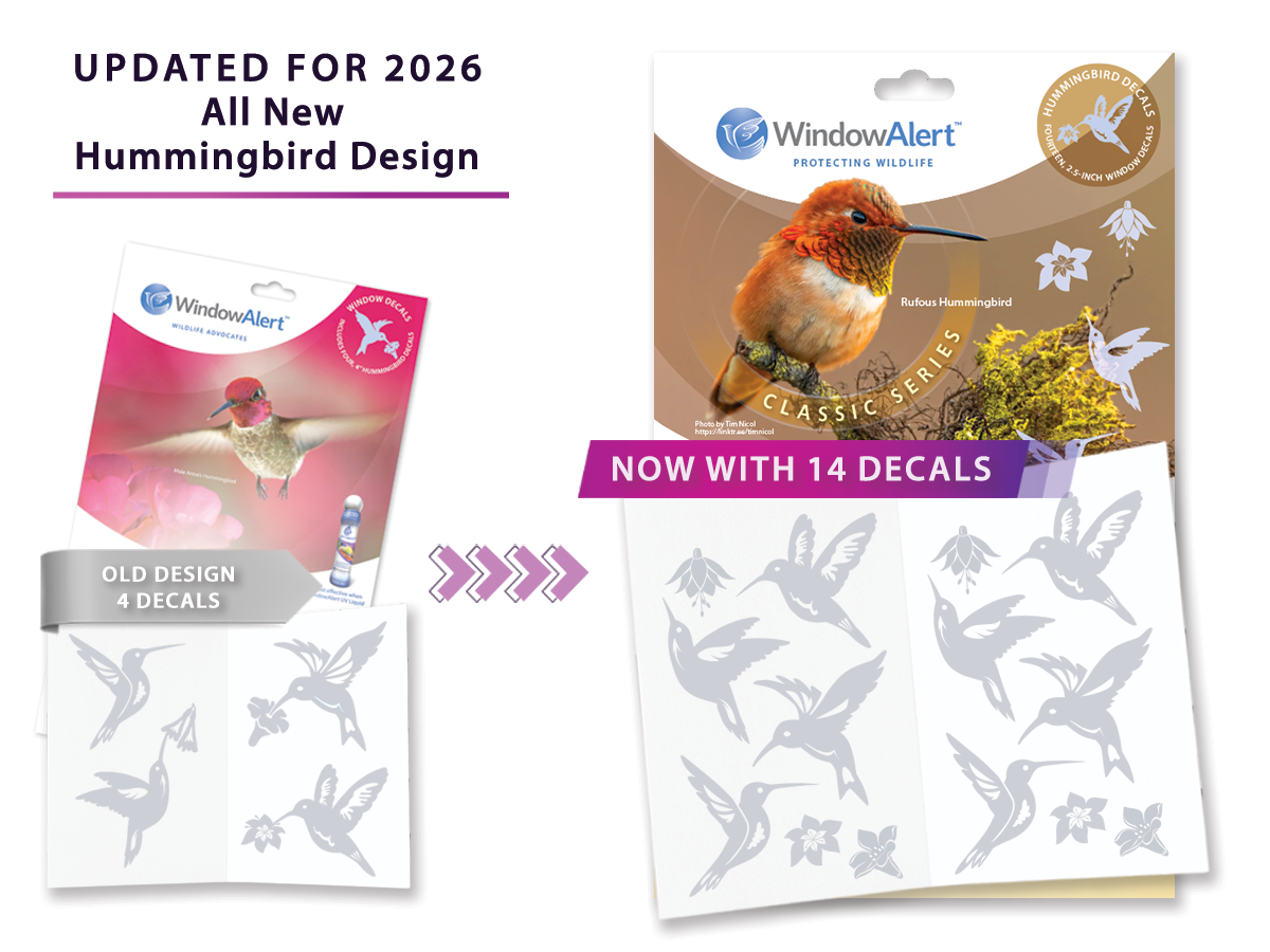 Hummingbird UV Window Decals - Classic Series