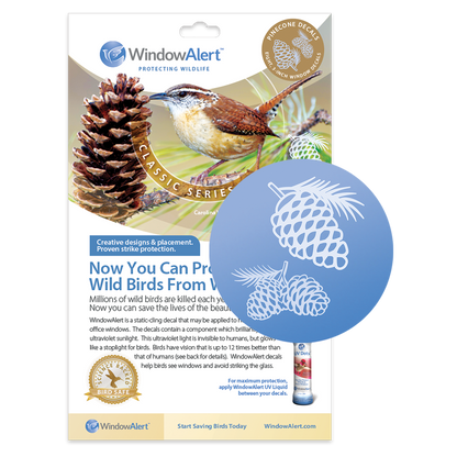 Pinecone Medley UV Window Decals - Classic Series
