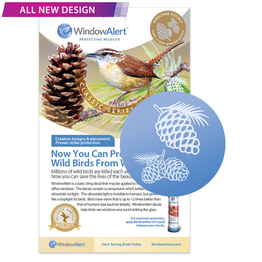 Pinecone Medley UV Window Decals - Classic Series